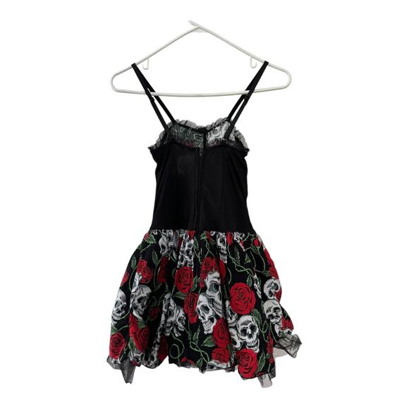 Lip Service sugar skull dia Skull & Rose dress Goth & Punk dress size XS - Picture 7 of 15